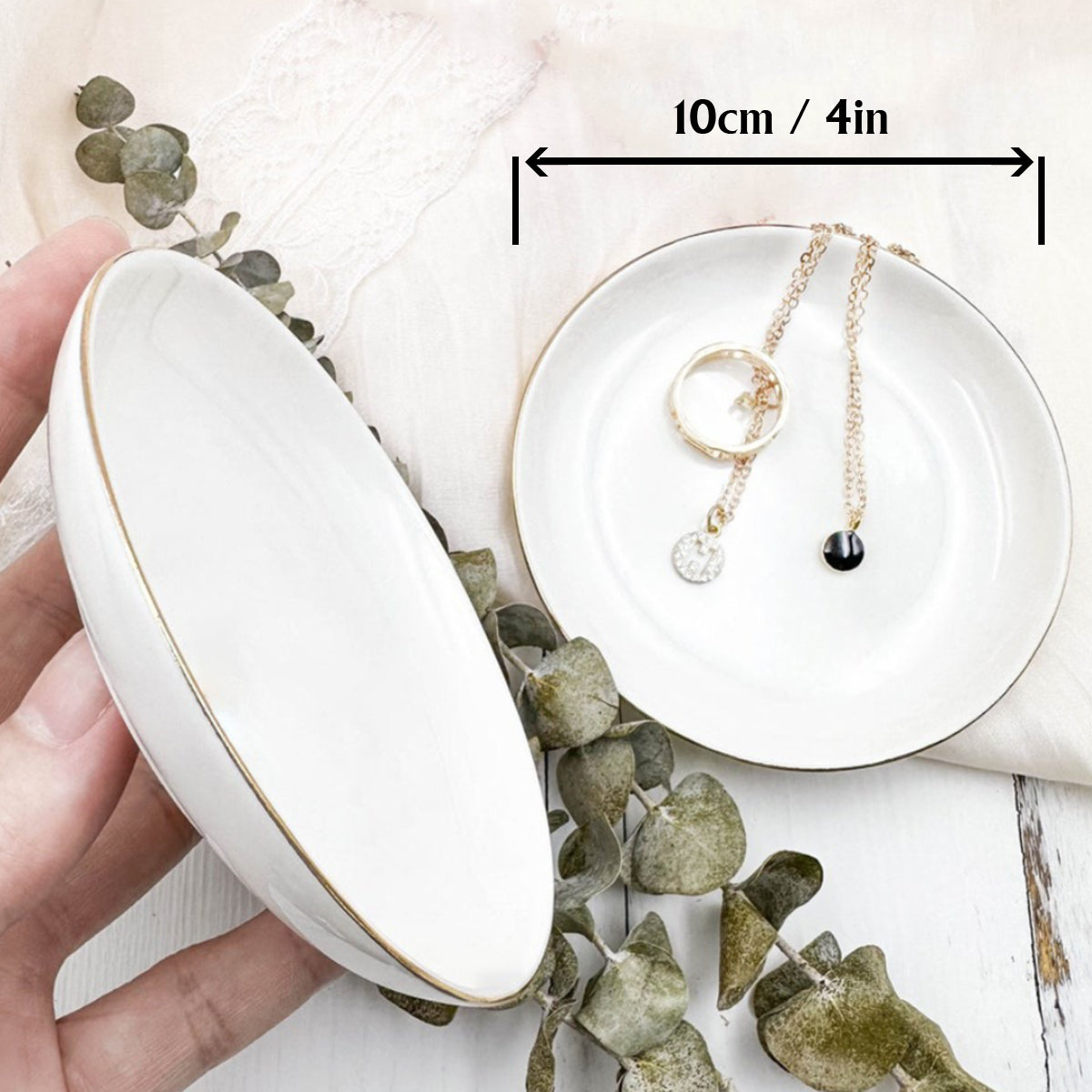Custom Friends Photo Trinket Tray For Friendship - Personalized Bestie Fully Printed Jewelry Dish