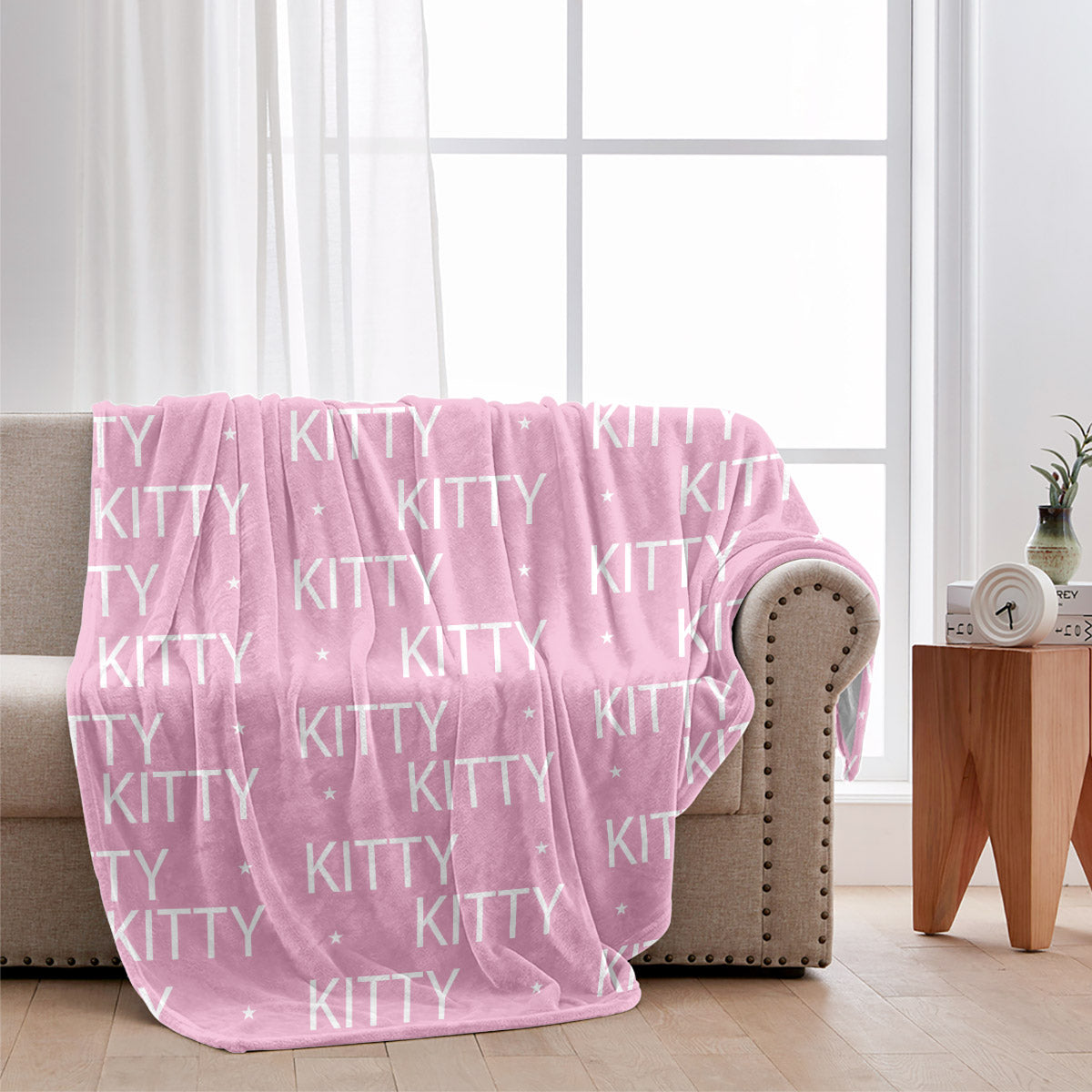 Custom Cat Name Pattern - Personalized Cat Blanket
