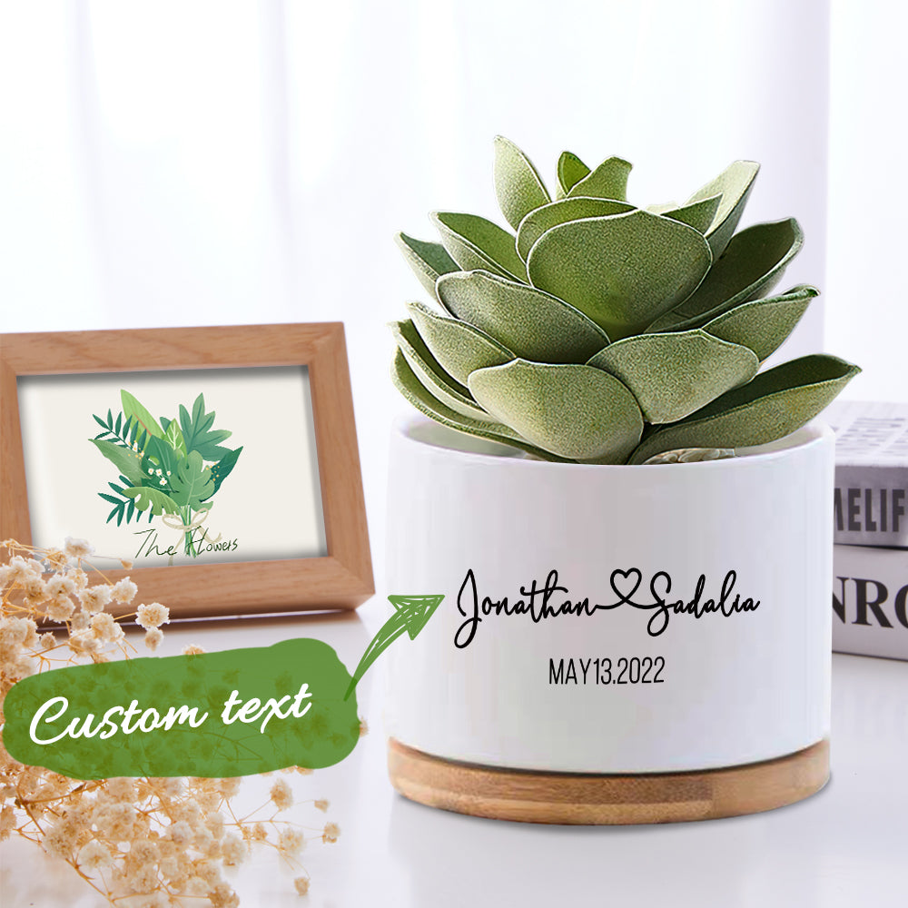 You & Me - gift for husband, wife, girlfriend - Personalized Ceramic Pot