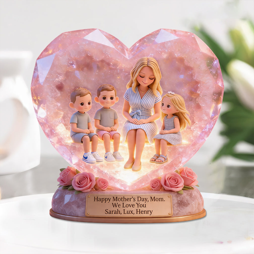 Best Mom Ever - Personalized Mother Custom Shaped Acrylic Plaque