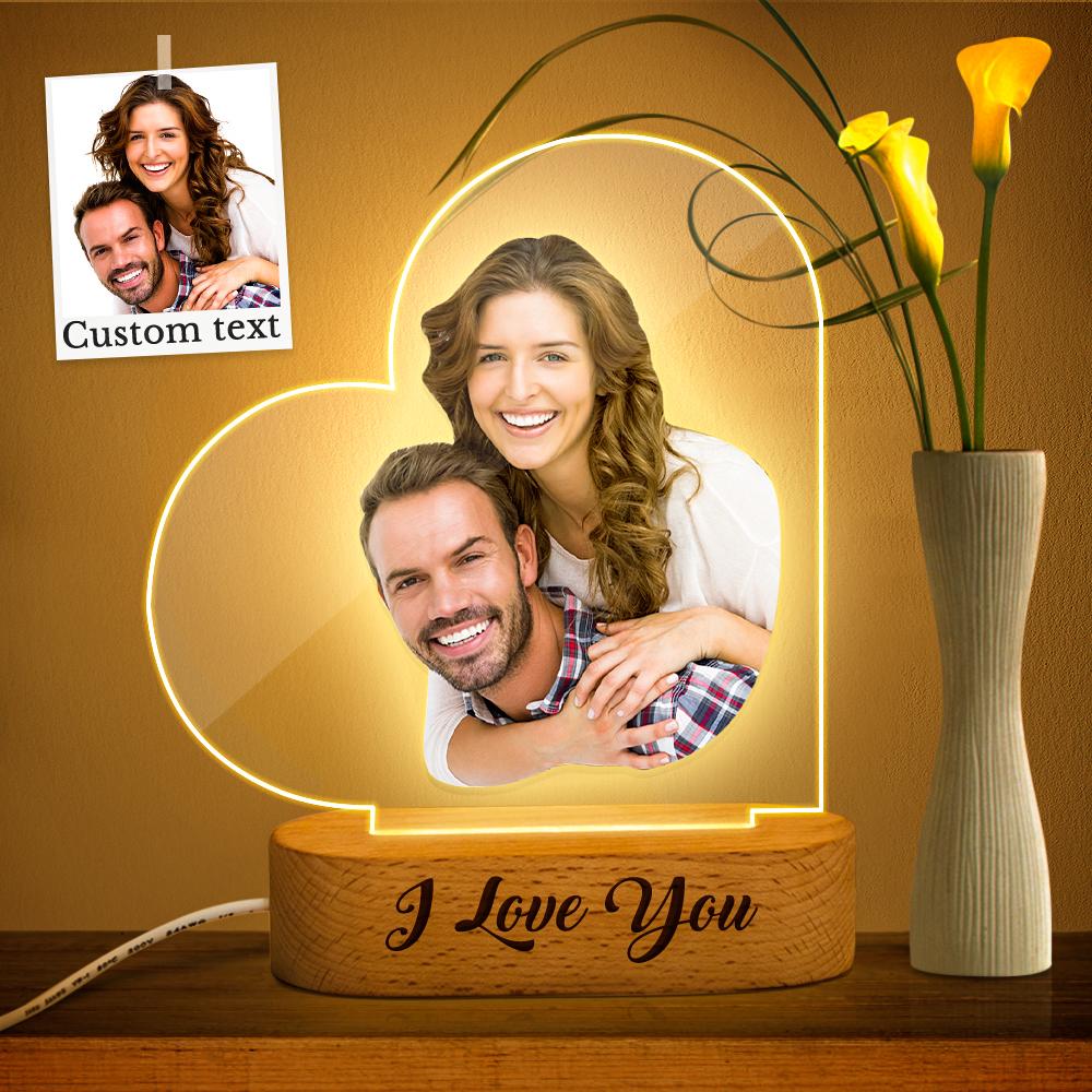 I Love You - Personalized Couple Heart Lamp