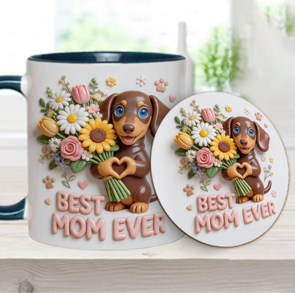 Custom Any Photo - Personalized Dog Accent Mug & Coaster