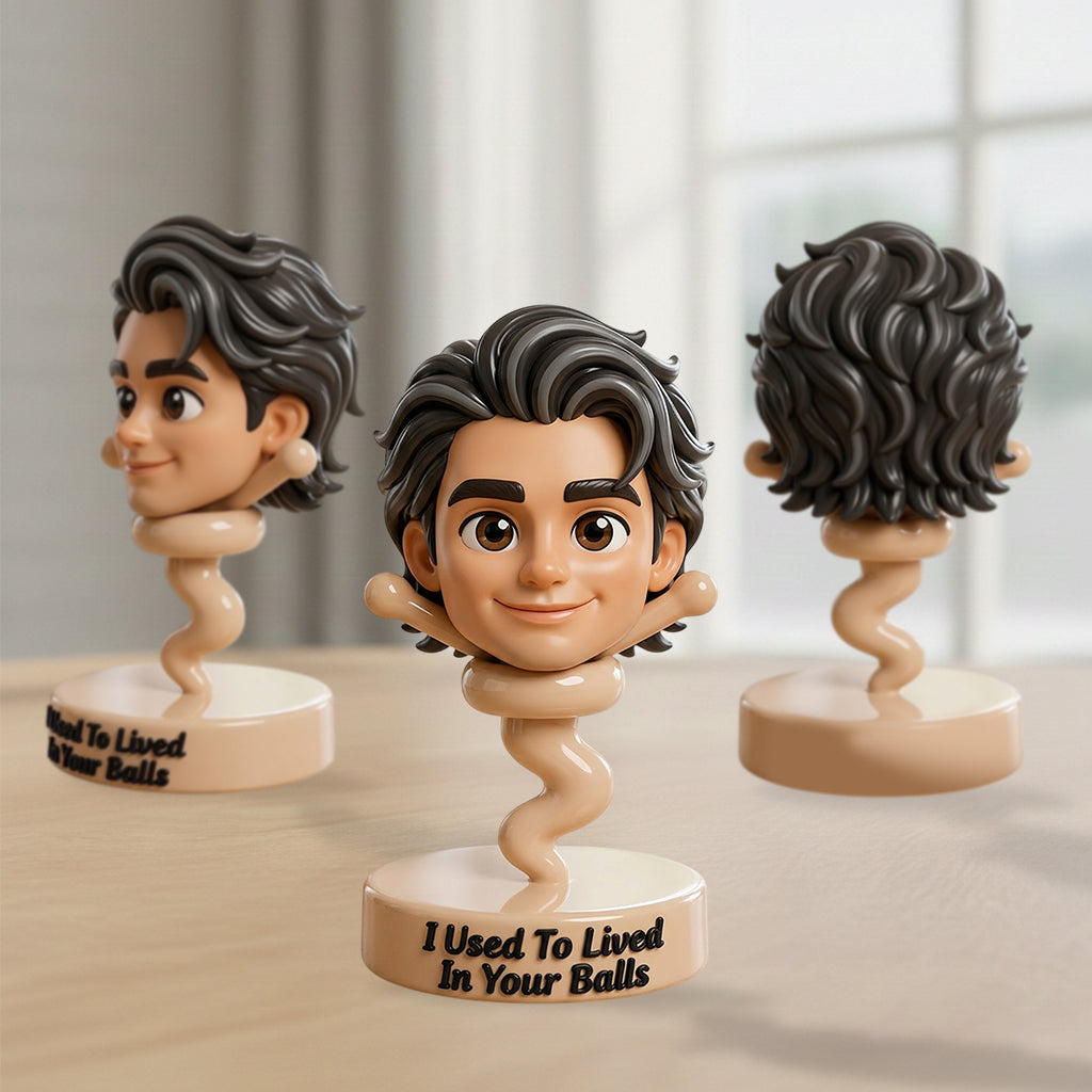 Any Photo Used To Lived In Your Balls Funny Gift For Dad - Personalized Father Premium 3D Figurine