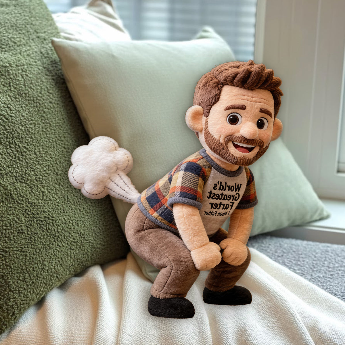 Custom Any Photo - Personalized Father Premium Faux Fur Pillow