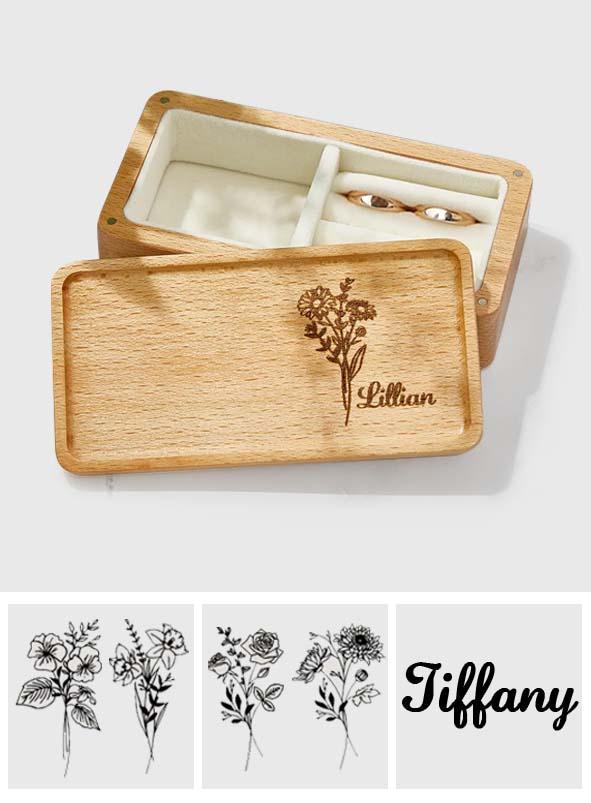 Custom Text - Personalized Custom Text Secret Engraved Heart Shape Ring Box