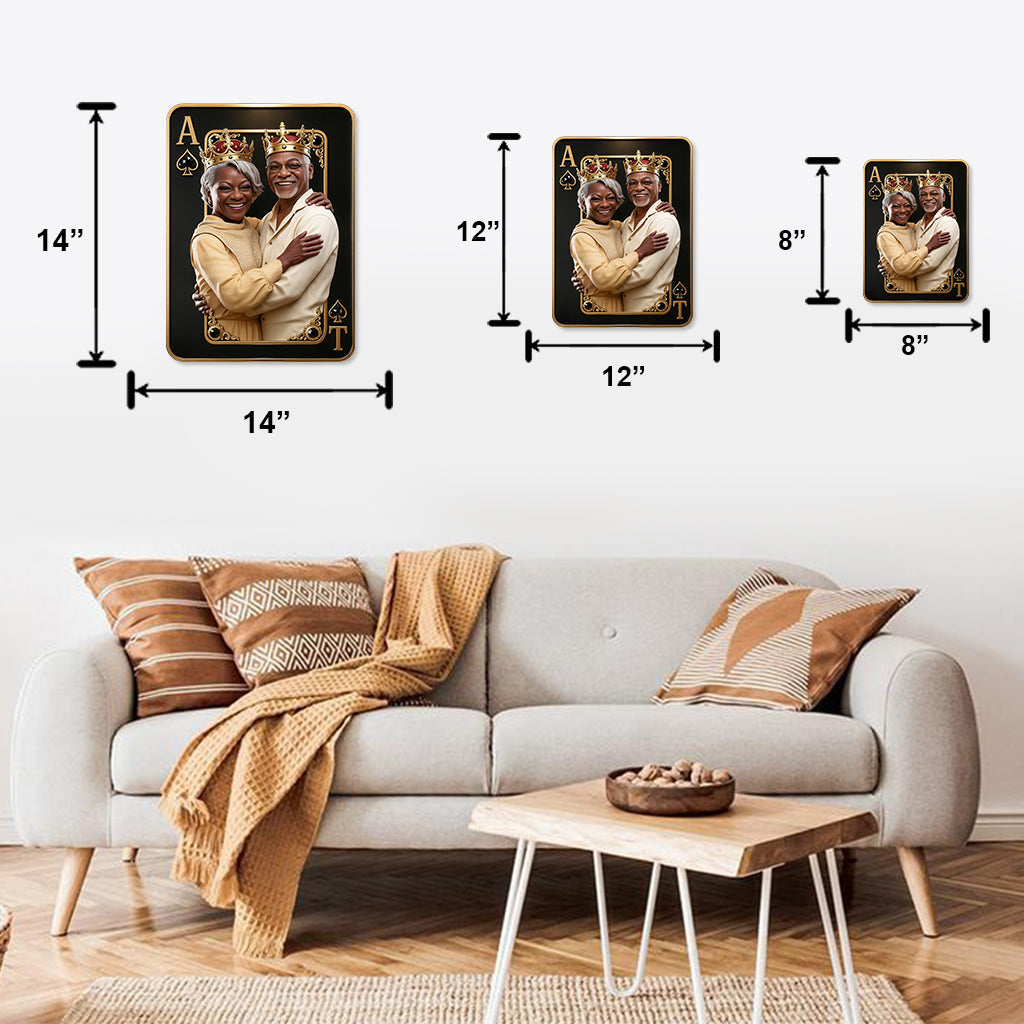 Custom Any Photo King & Queen - Personalized Couple Cut Metal Sign