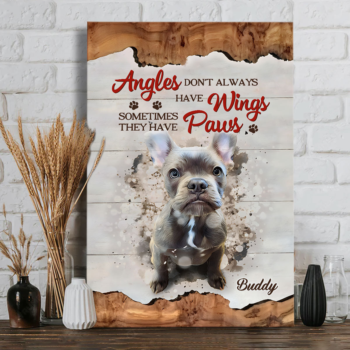 Angels Don't Always Have Wings - Personalized Dog Canvas And Poster