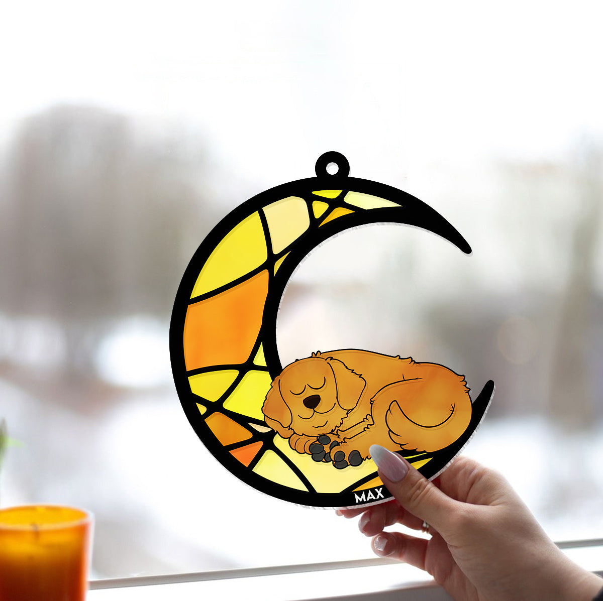 I Will Miss You Forever - Personalized Dog Window Hanging Suncatcher Ornament