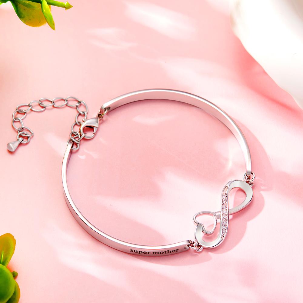 Any Names - Personalized Engraved Bracelet Infinity Symbol
