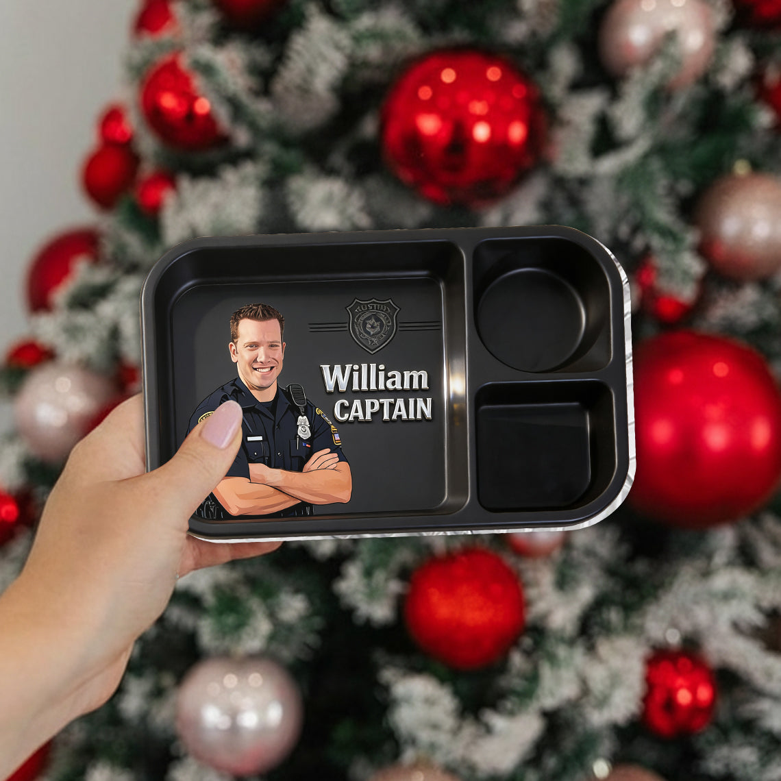 Behind Every Good Community Is A Great Officer - Personalized Police Officer Catch-All Tray