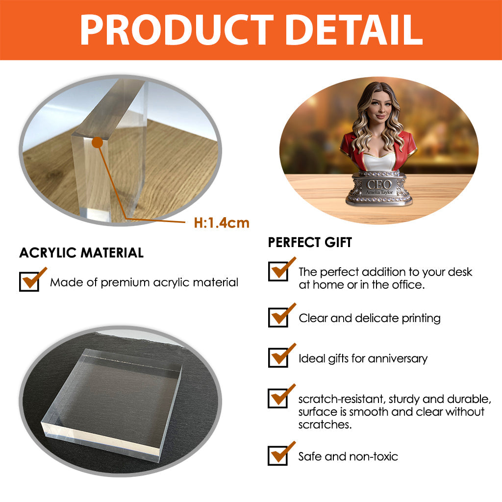 Custom Any Photo - Personalized Colleague Custom Shaped Acrylic Plaque