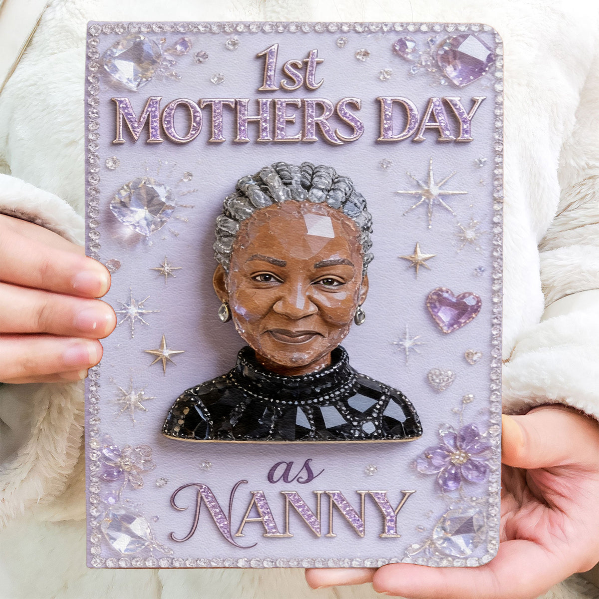 Custom Birthstone Woman Notebook - Personalized Mother Leather Journal