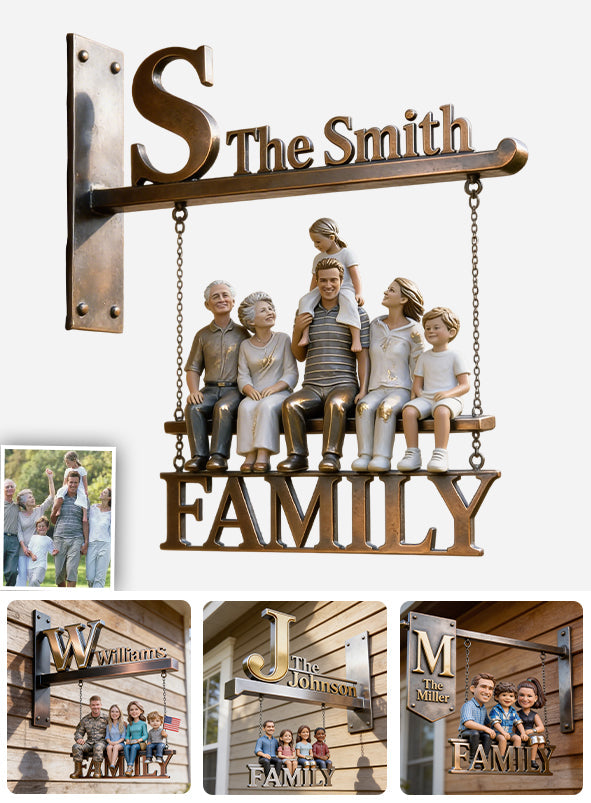 Initial Letter, Custom From Photo - Personalized Family Wooden Wall Mount Sign
