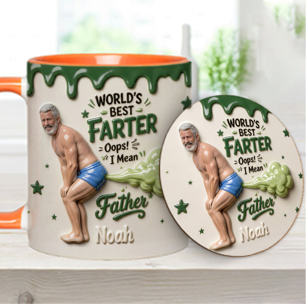 Best Farter Ever - Personalized Father Accent Mug & Coaster