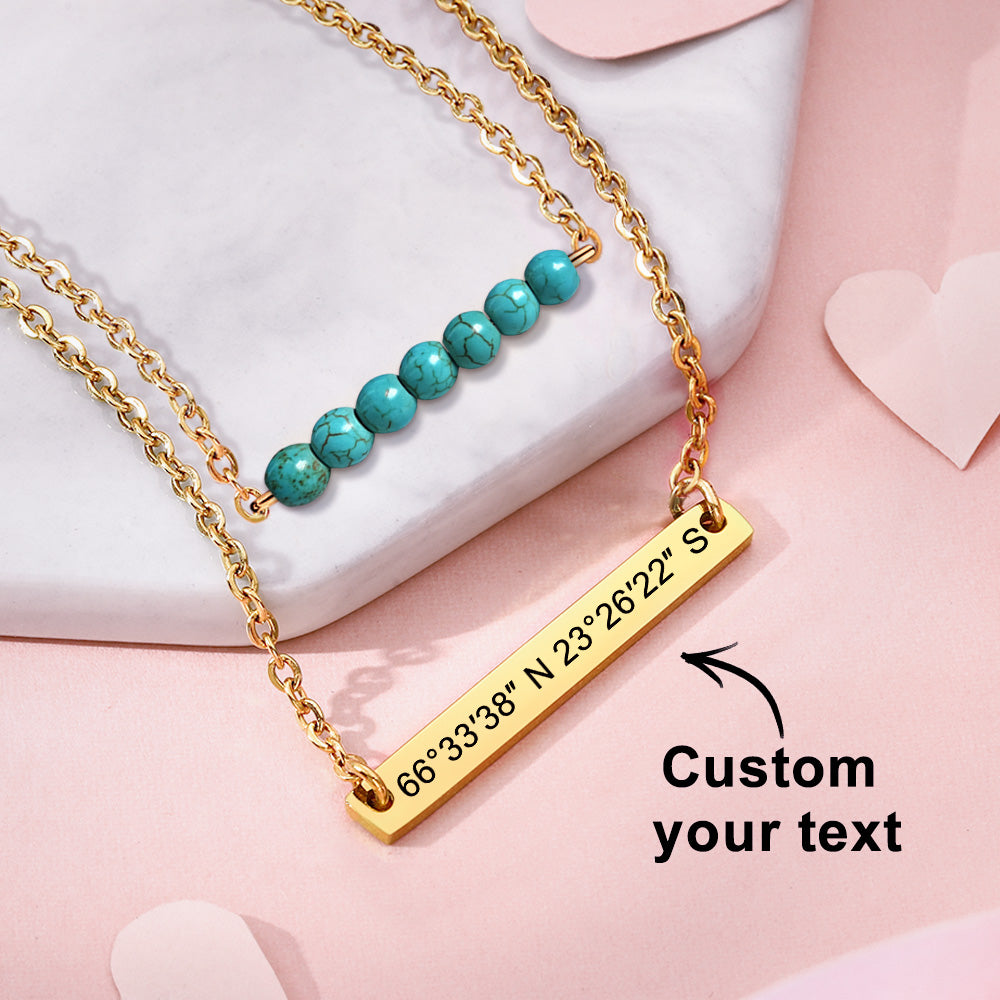 Coordinates Charm - Personalized Coordinates Necklace