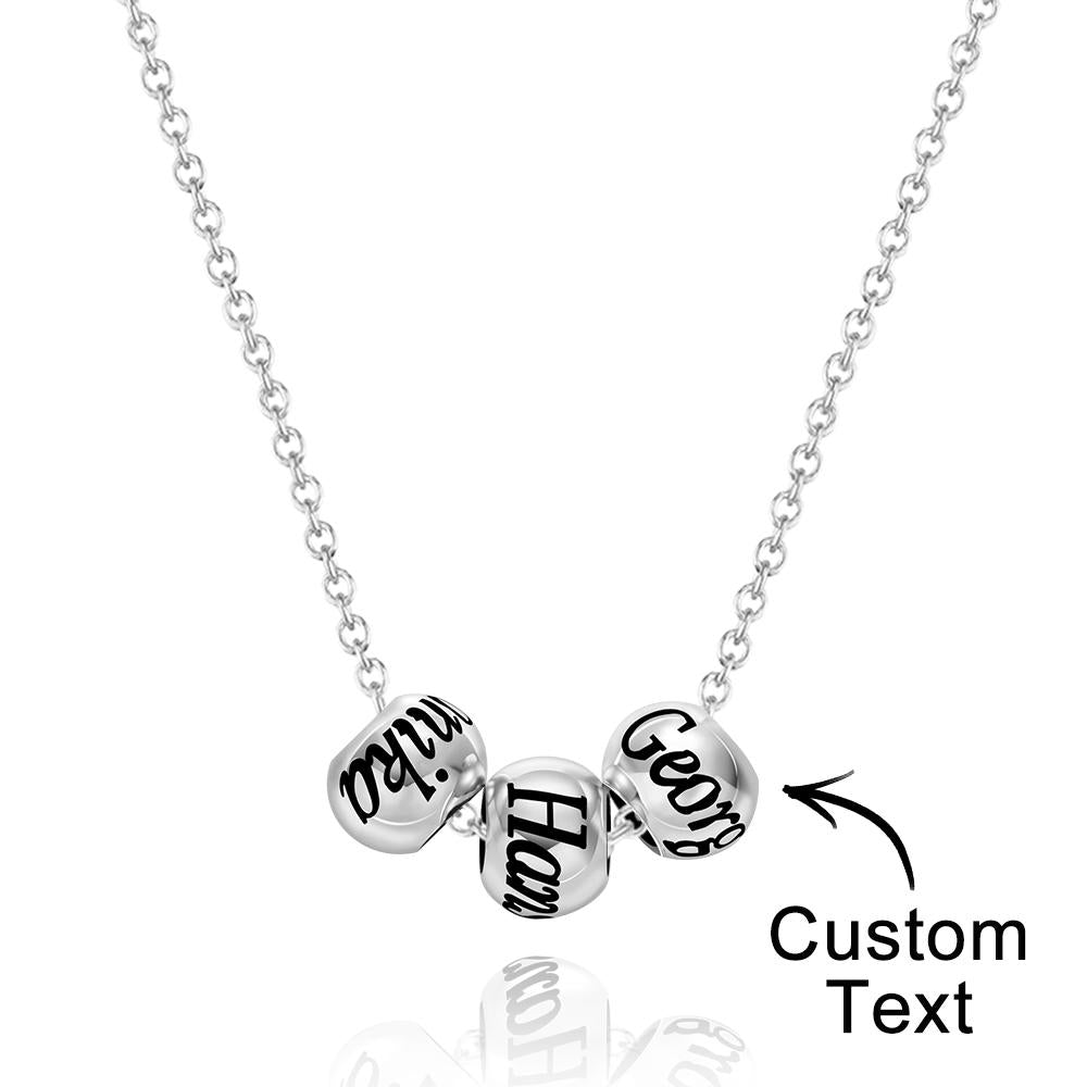 Engraved Necklace Optional Bead Charm Optional Bead Charm - gift for who lost a loved one - Personalized Necklace