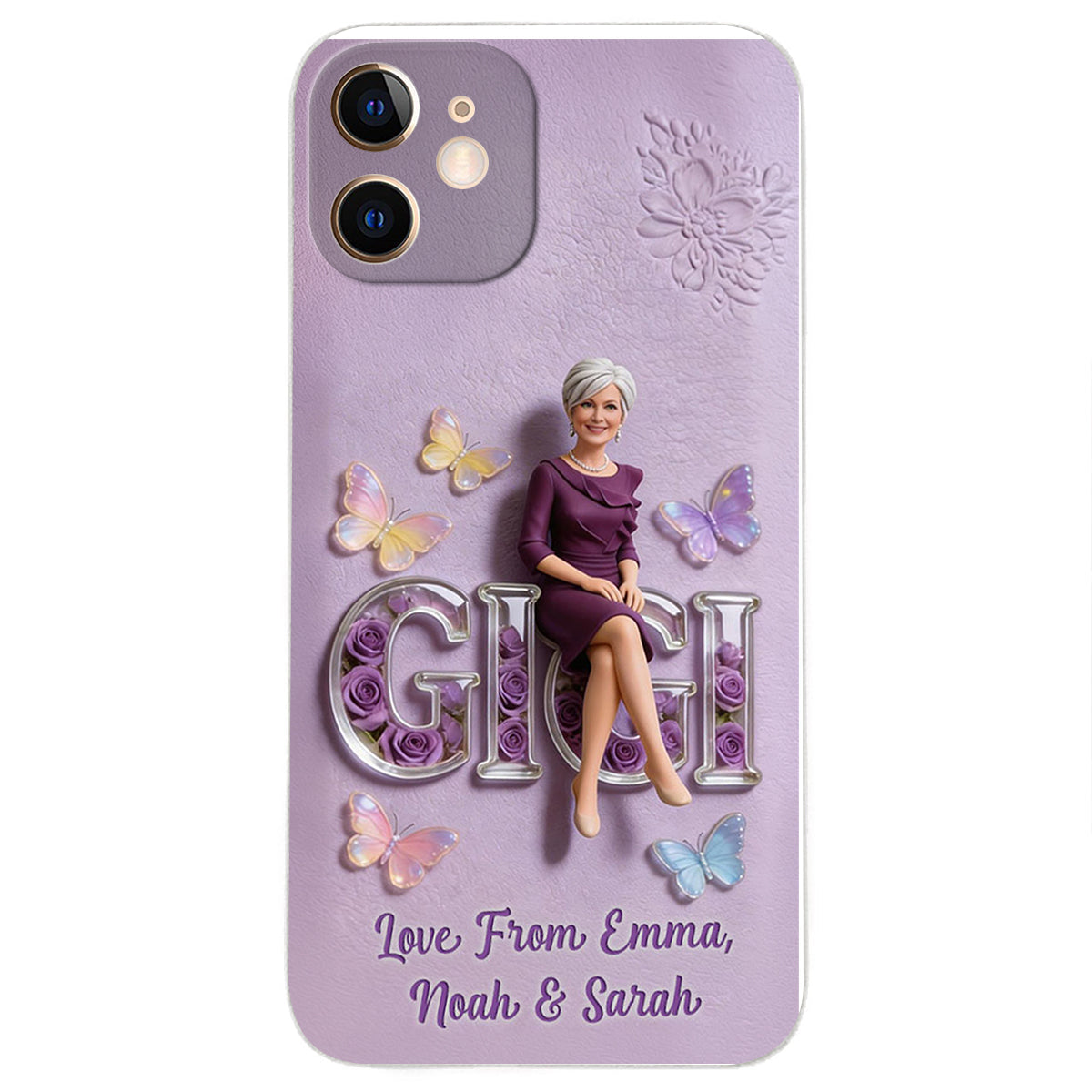 Custom Any Photo - Personalized Mother 3D Embossed Leather Phone Case
