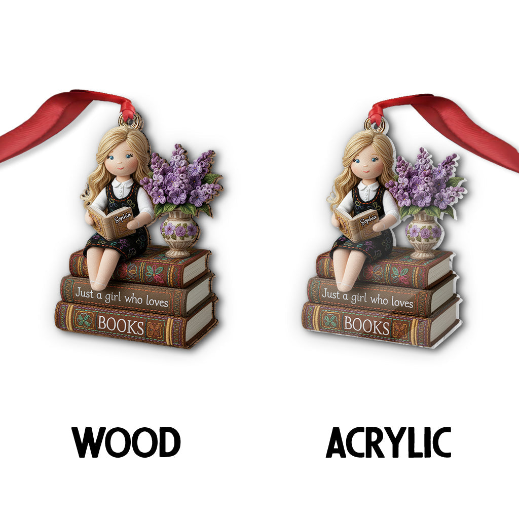 Just a Girl Who Loves Books - Personalized Book Ornament