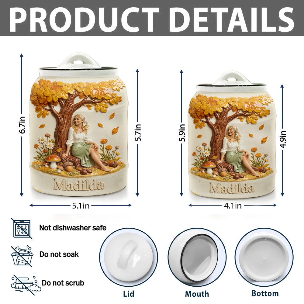 Autumn Garden - Personalized Self Love Cookie Jar