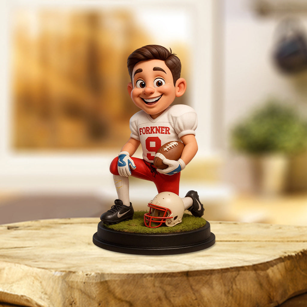 Funny Cartoonish Style - Personalized Football Custom Shaped Acrylic Plaque