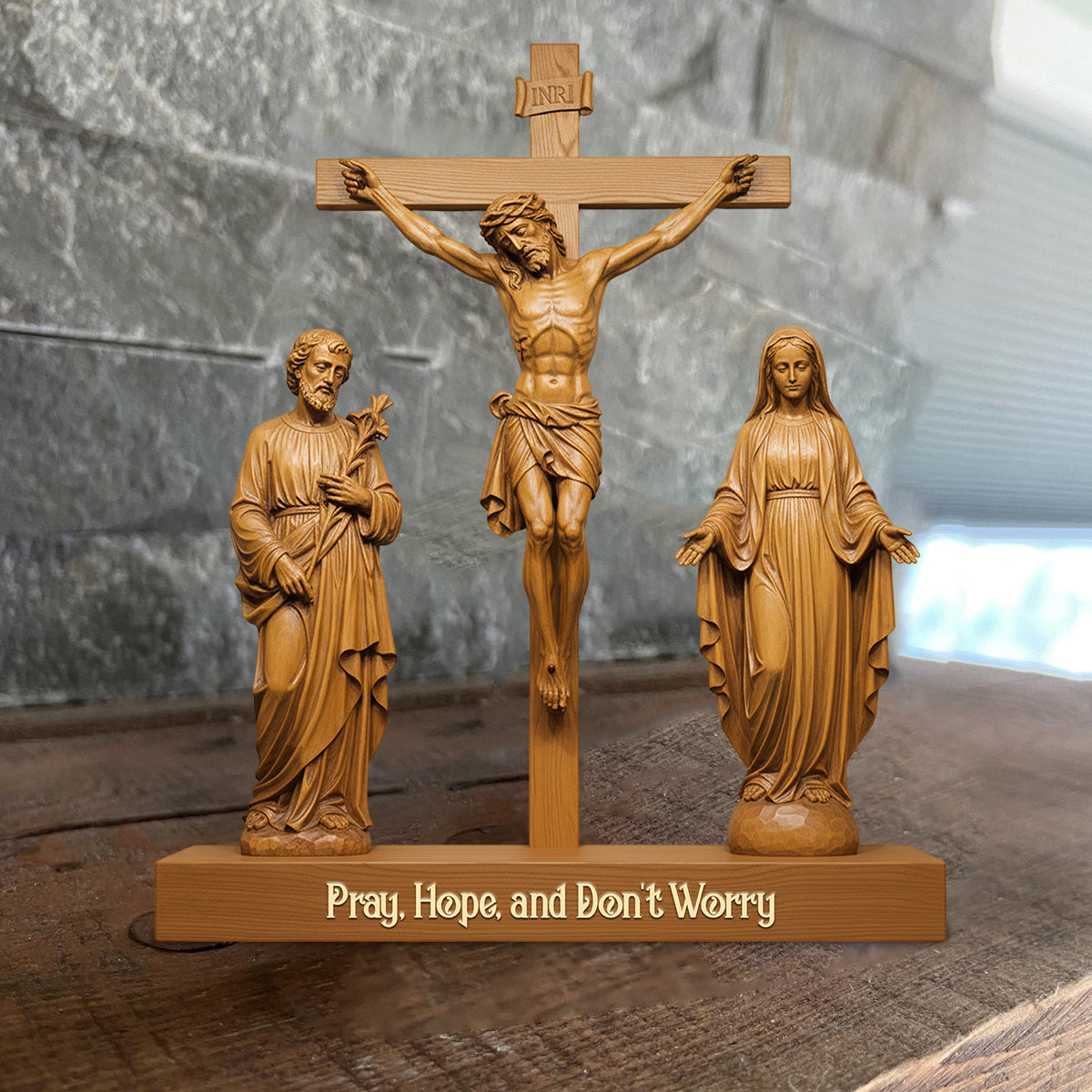 Catholic - Personalized Christian Custom Shaped Wood Plaque