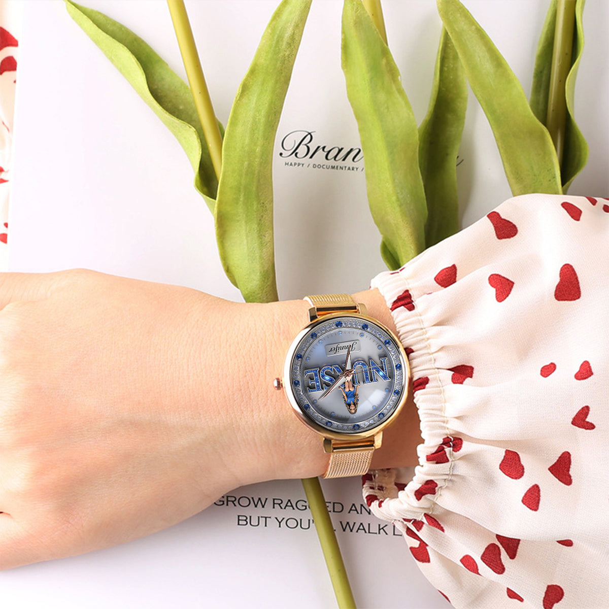 Custom Any Photo - Personalized Nurse Women Hand Watch