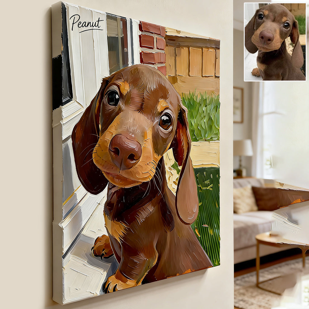 Any Photo Transform Preview Instanly - Personalized Dog Custom Shaped Wood Sign
