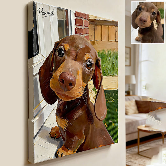 Any Photo Transform Preview Instanly - Personalized Dog Custom Shaped Wood Sign