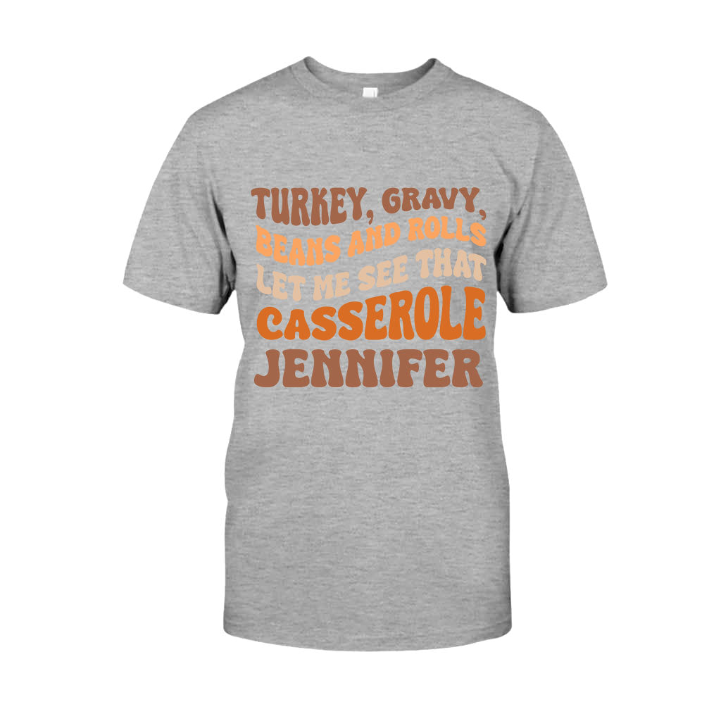 Let Me See That Casserole - Personalized Thanksgiving T-shirt And Hoodie