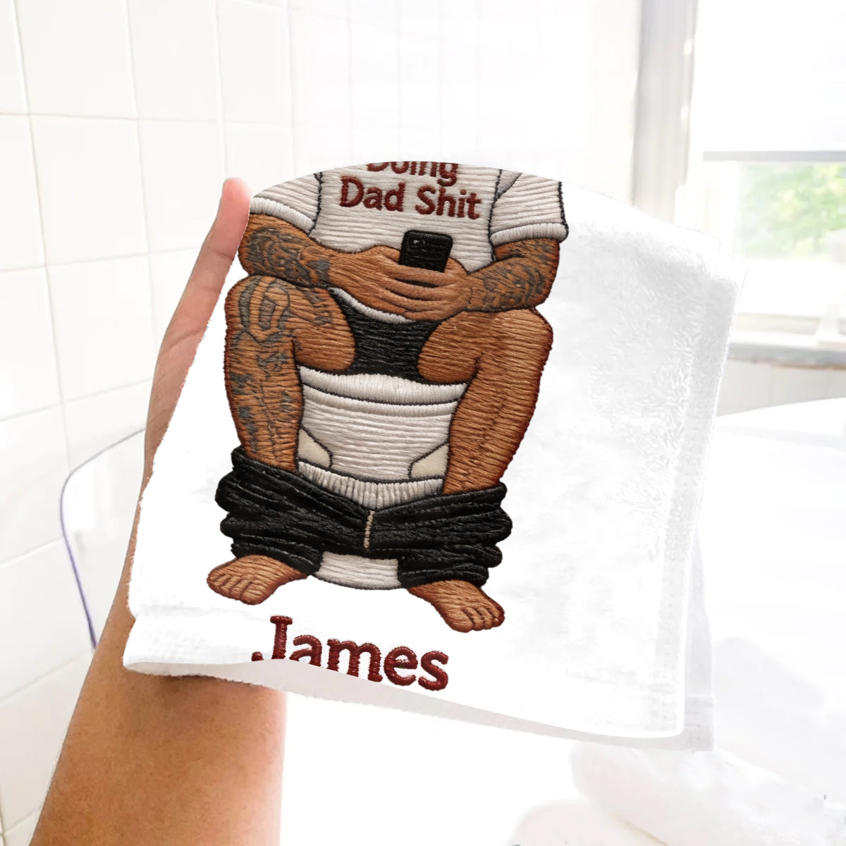 Best Time Of Day - Personalized Father Towel