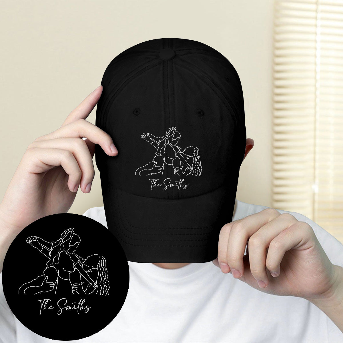 Custom Photo - Personalized Family Embroidered Classic Cap