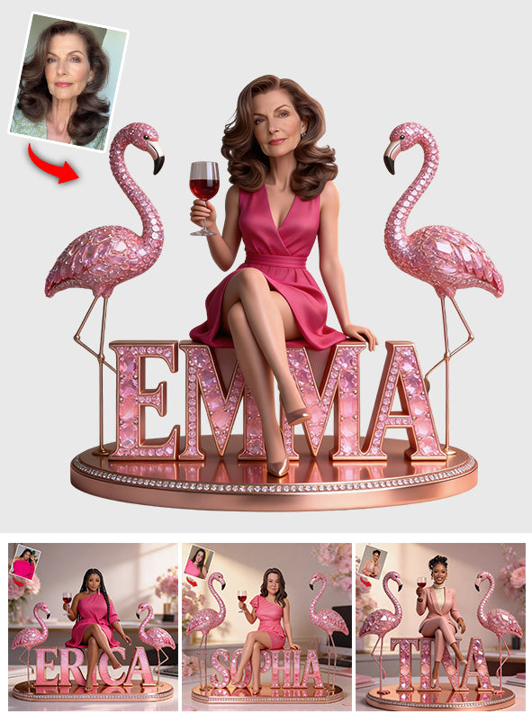 Custom Any Photo - Personalized Flamingo Custom Shaped Acrylic Plaque