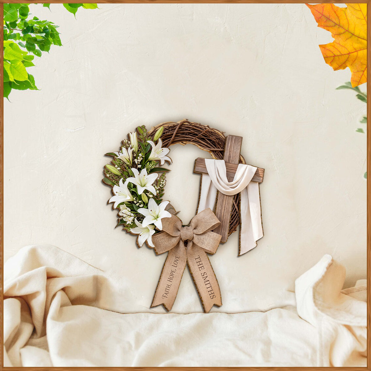 Faith, Hope, Love - Personalized Christian 2 Layered Wood Sign / Wood Plaque