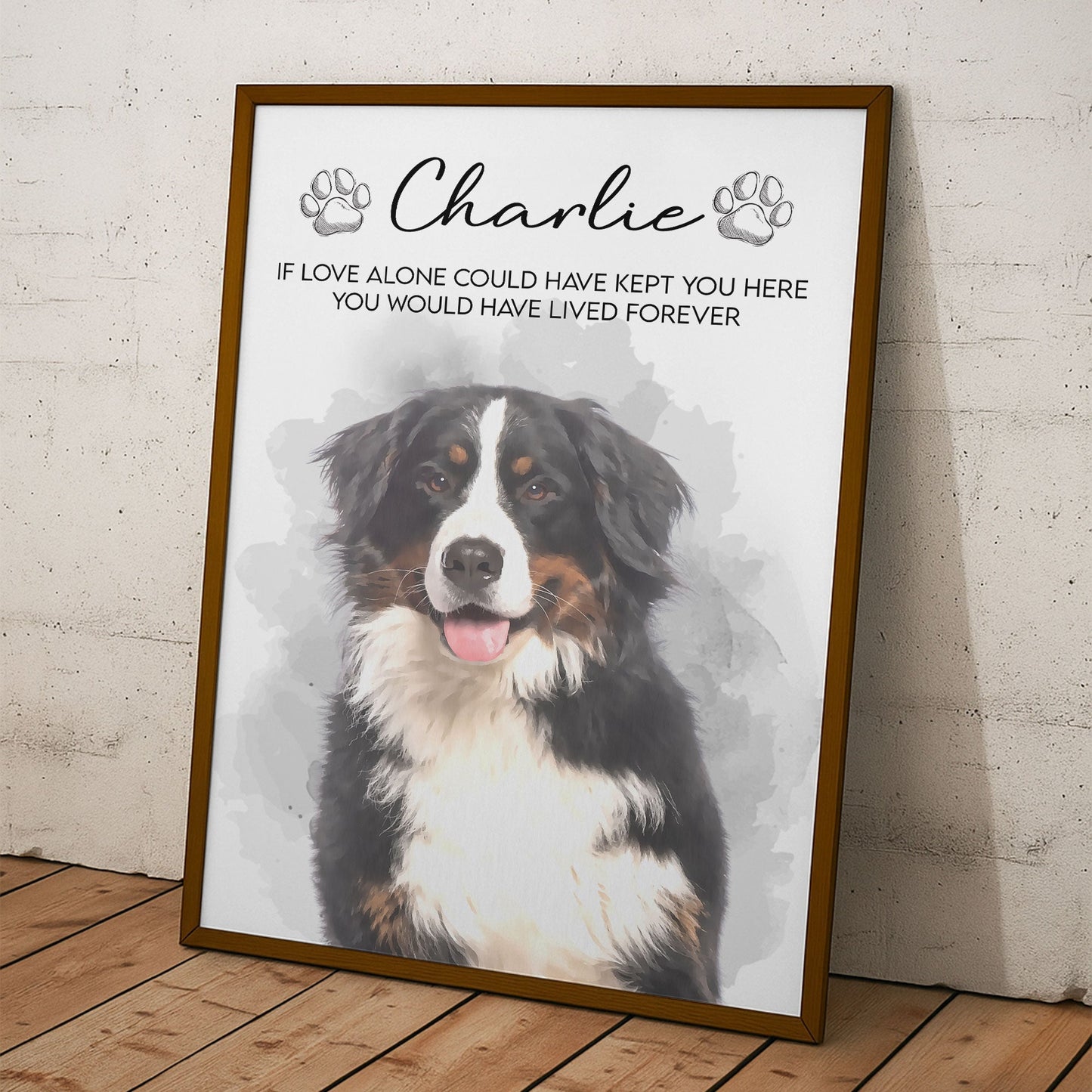 "If Love Alone Could Have Kept You Here" Dog Memorial Canvas – Personalized Tribute for Your Beloved Pet