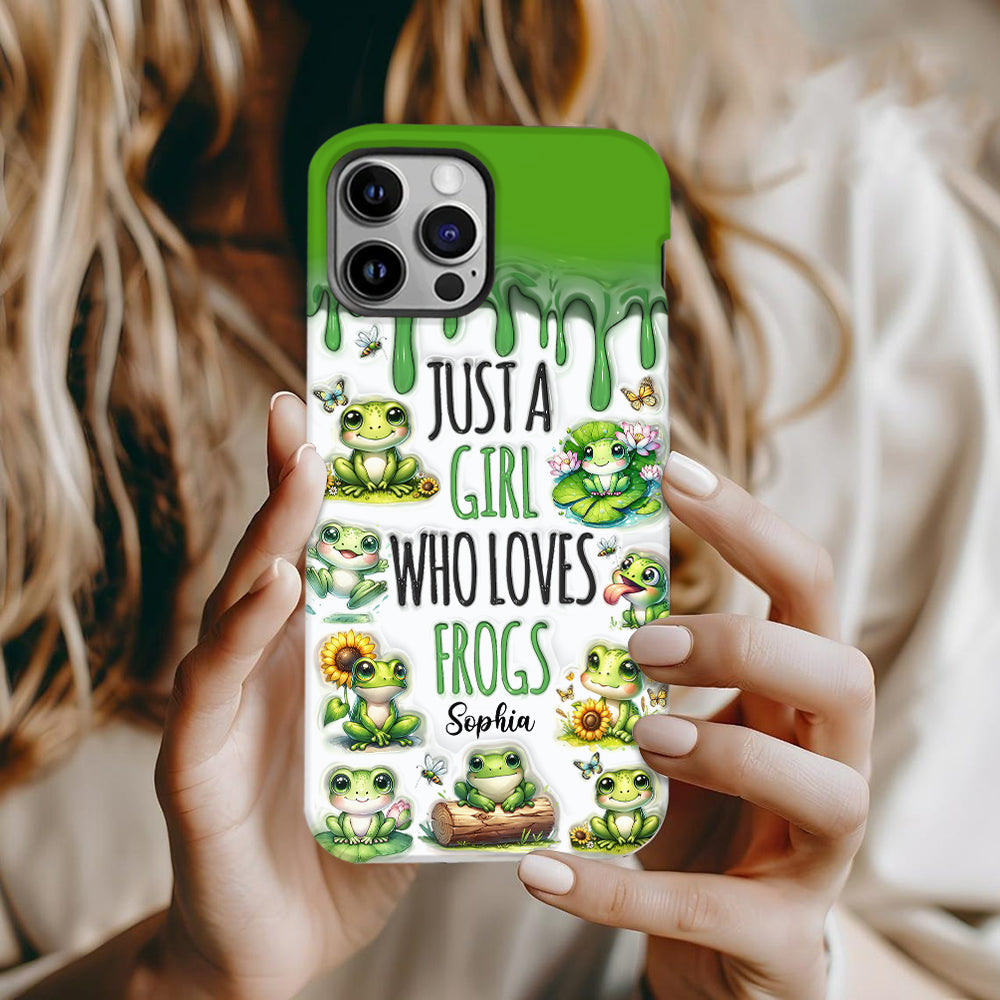 Just A Girl Who Loves Frogs - Personalized Frog Full Print Phone Case