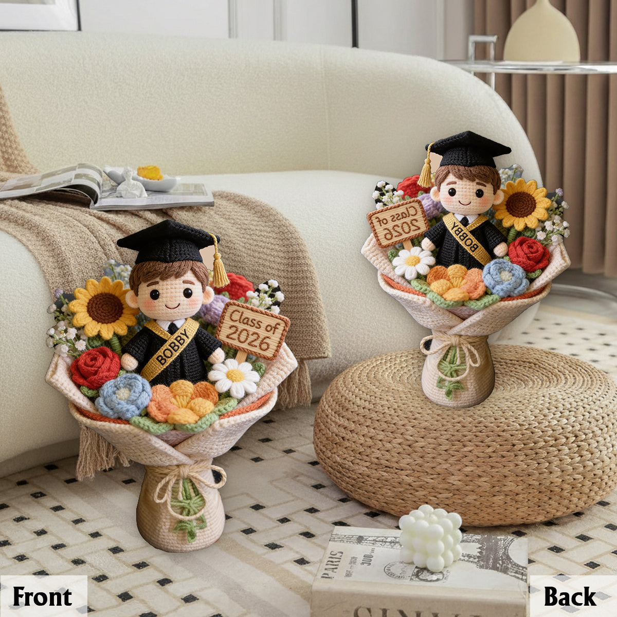 Happy Graduation Gift - Personalized Graduation Premium Faux Fur Pillow