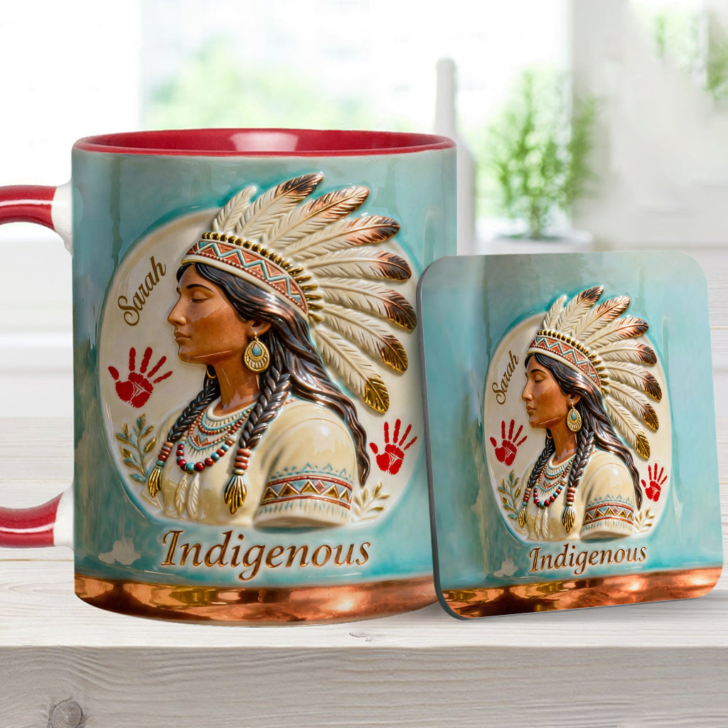Indigenous - Personalized American Indian Accent Mug & Coaster