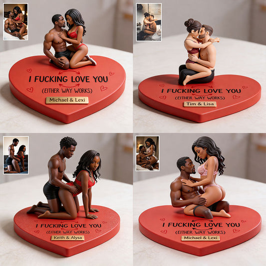 I F*cking Love You - Personalized Spicy Couple Premium 3D Figurine