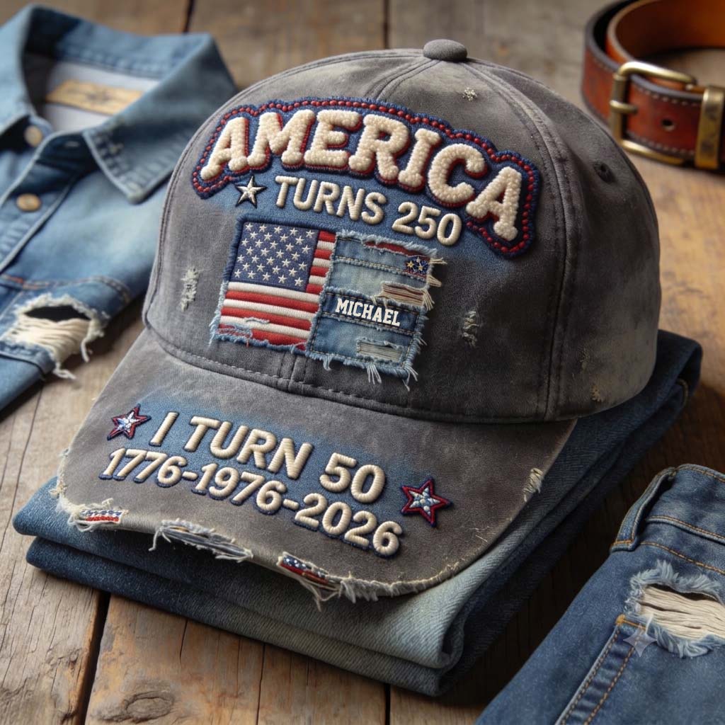 Birthday Patriotic 4th of July Gift - Personalized Birthday Classic Cap