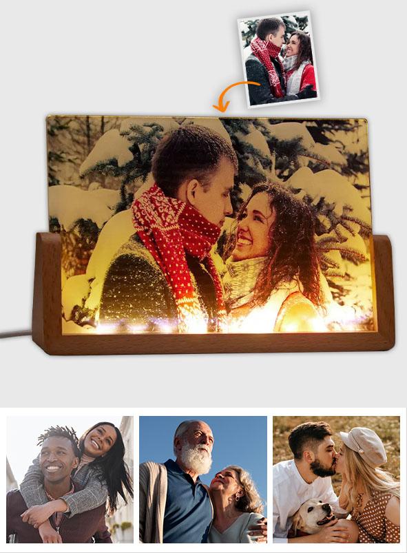 Any Photo - Personalized Couple Photo Lamp