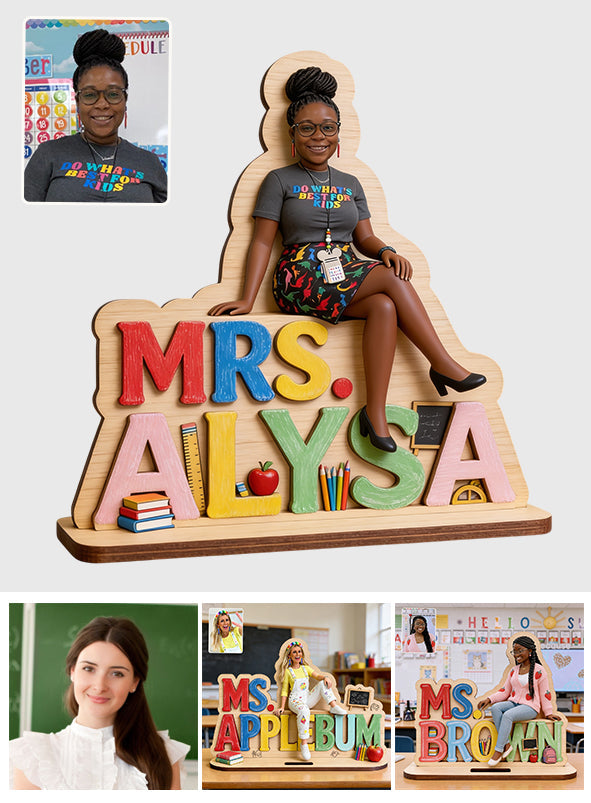 Gift For Teacher - Personalized Teacher 2 Layered Big Freestanding