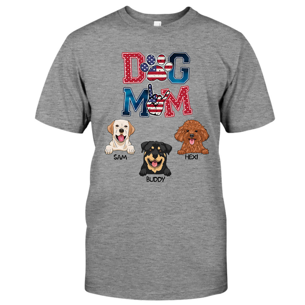 American Dog Mom - Personalized Dog T-shirt & Hoodie