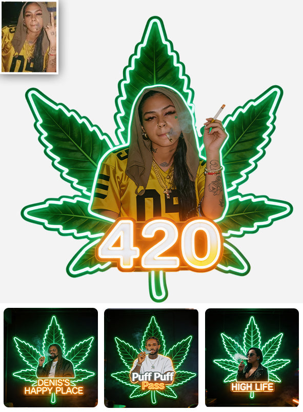 High Life Neon Light - Personalized Weed LED Light Acrylic Sign