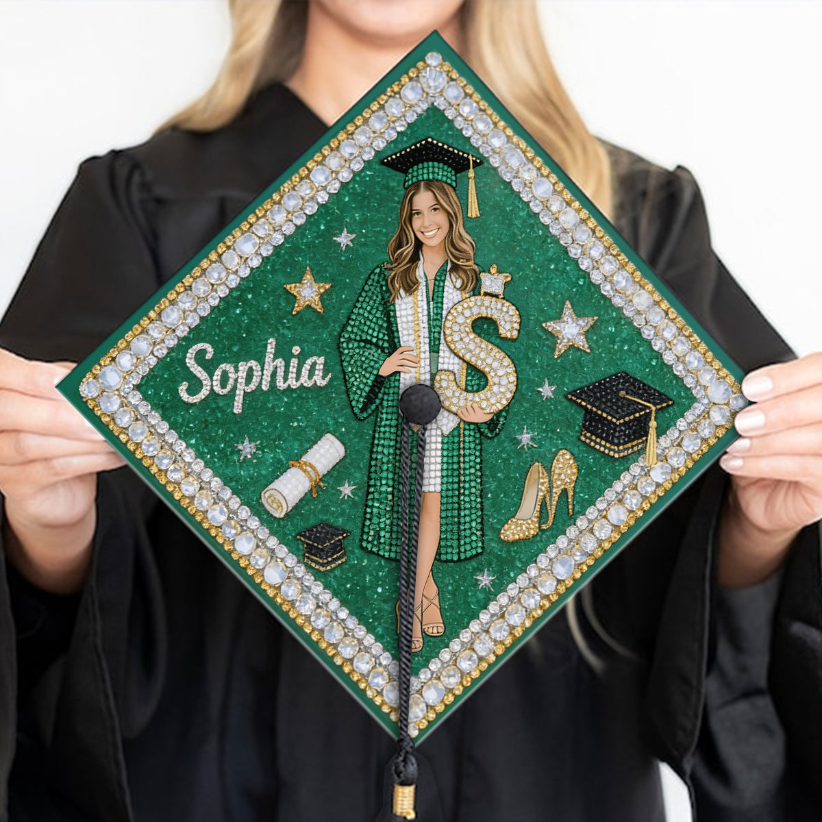 Custom Any Photo - Personalized Graduation Cap Topper