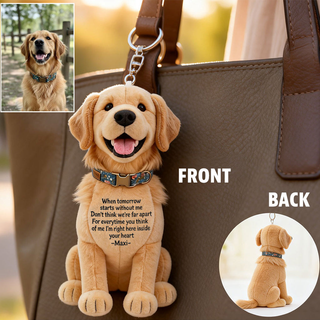 I'm Always With You - Personalized Dog Plush Keychain