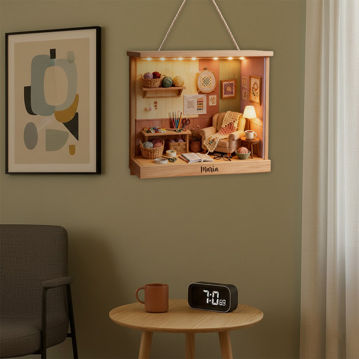 Crochet Room - Personalized Crocheting LED Light Acrylic Sign