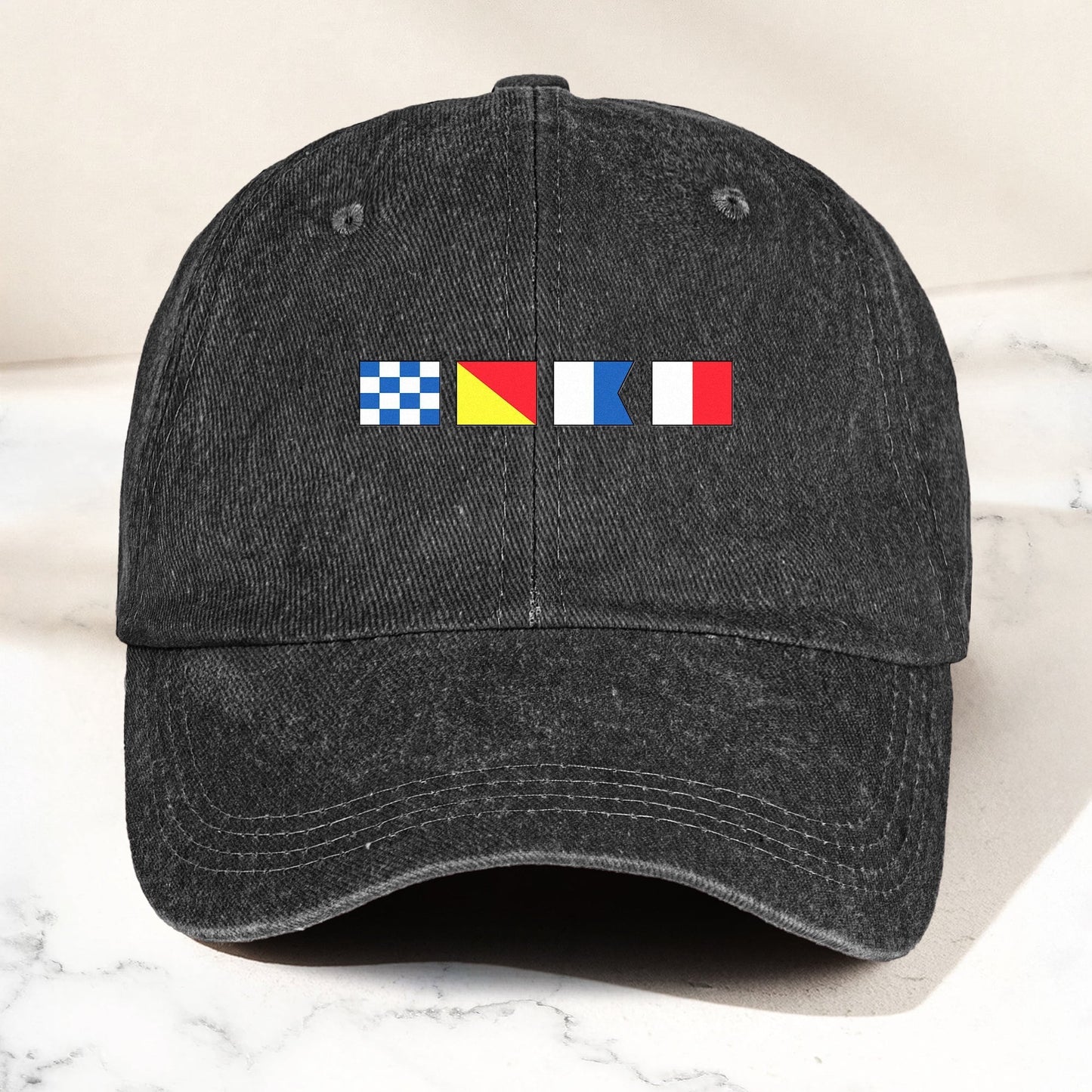 Personalized Wide Brim Sun Hat with Nautical Flag Patch for Beach & Travel - Unique Gift for Outdoor Lovers