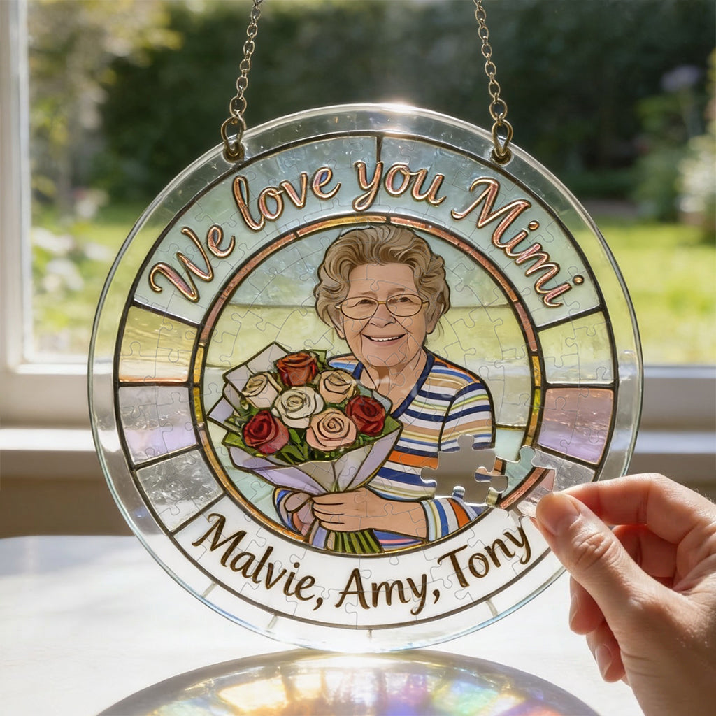 Happy Mother's Day - Personalized Mother Acrylic Puzzle Suncatcher