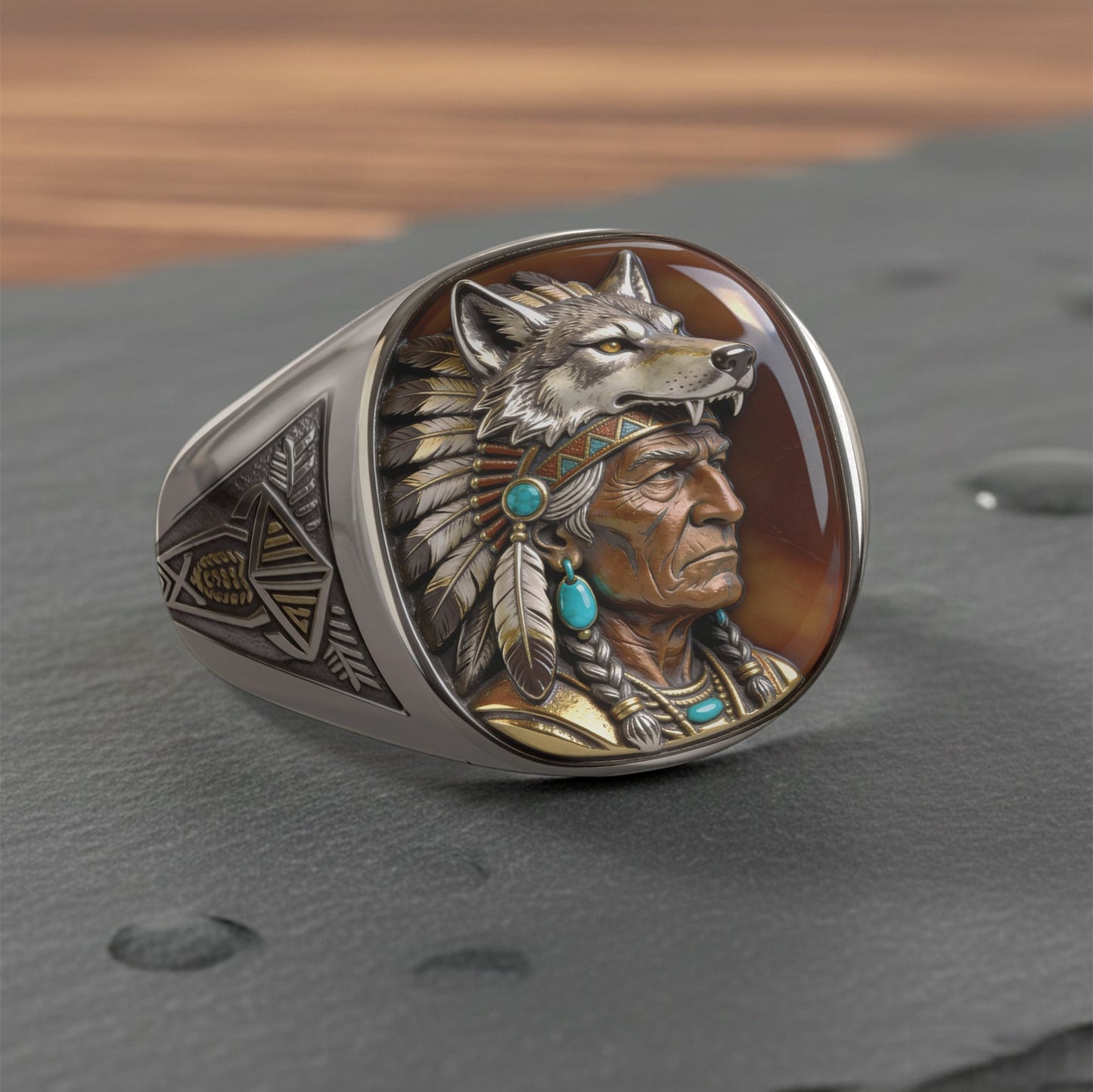 Indigenous - Personalized American Indian Signet Ring