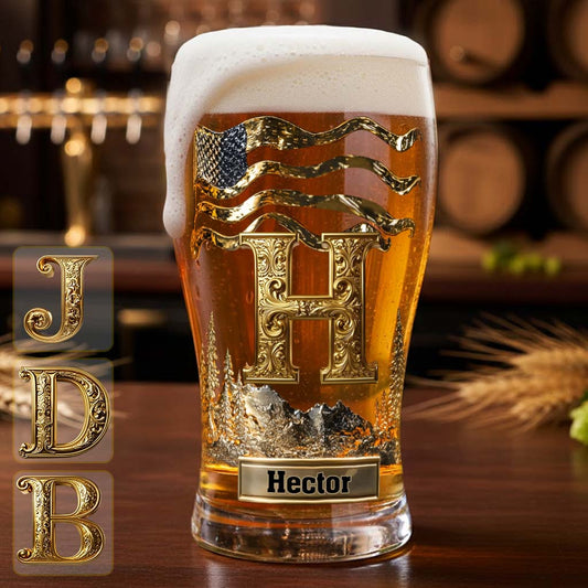 Initial Name Letter - Personalized Beer Pint
